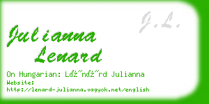 julianna lenard business card